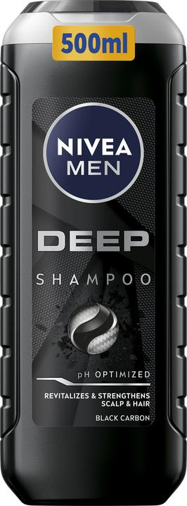 Actual product image NIVEA Revitalisierendes Shampoo für fettiges Haar und Kopfhaut Herren (Deep Shampoo) Inhalt: 500 ml (500 ml, Liquid shampoo)