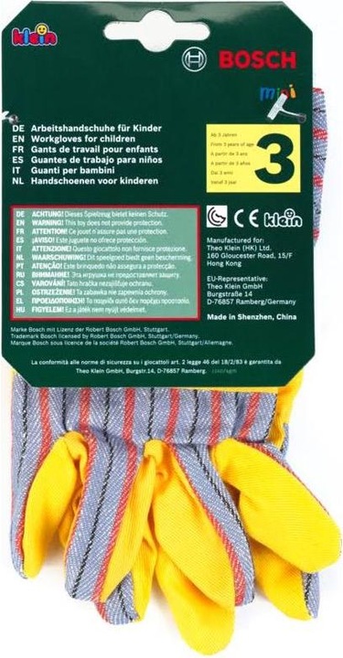 Actual product image Theo Klein Bosch work gloves
