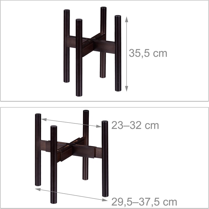 Image du produit Relaxdays Support pour fleurs en bambou, réglage individuel