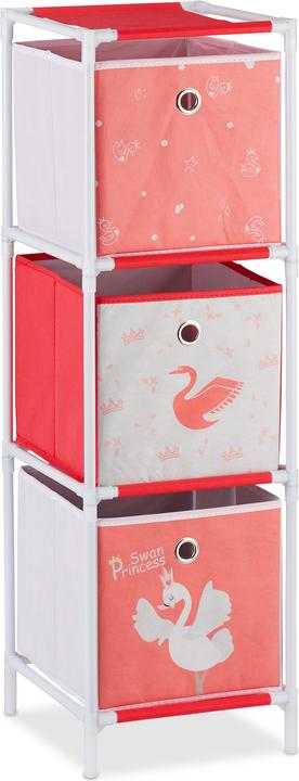 Actual product image Relaxdays Swan Kids' Shelf with Boxes