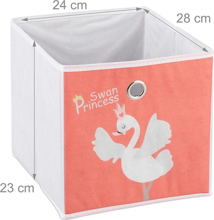 Actual product image Relaxdays Swan Kids' Shelf with Boxes