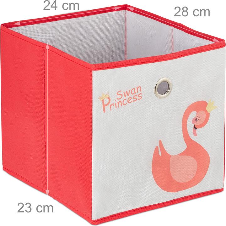 Actual product image Relaxdays Swan Kids' Shelf with Boxes