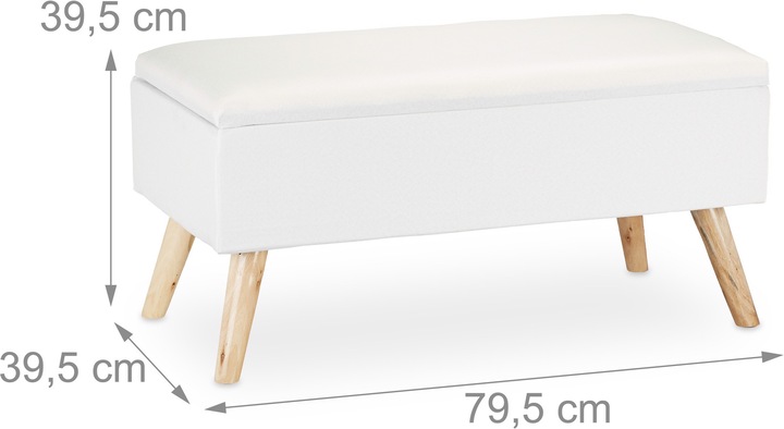 Actual product image Relaxdays Hallway Storage Bench, Padded (79.50 cm)
