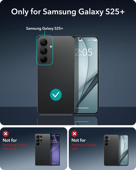 Actual product image ESR - Classic Hybrid HaloLock - Samsung Galaxy S25 Plus - Clear (Samsung Galaxy S25)