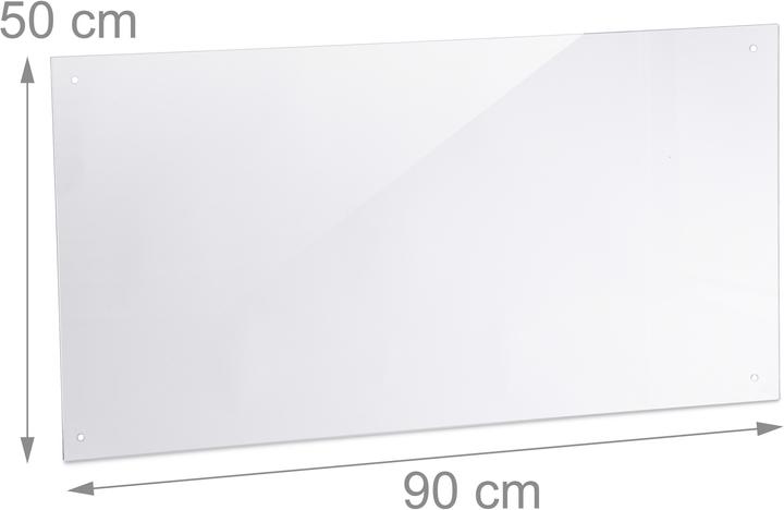 Actual product image Relaxdays Kitchen Splatter Shield, Safety Glass