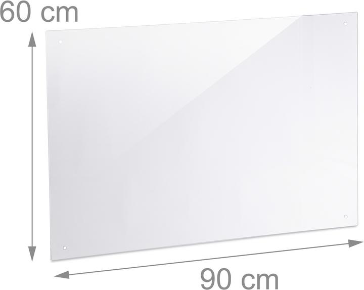 Actual product image Relaxdays Kitchen Splatter Shield, Safety Glass