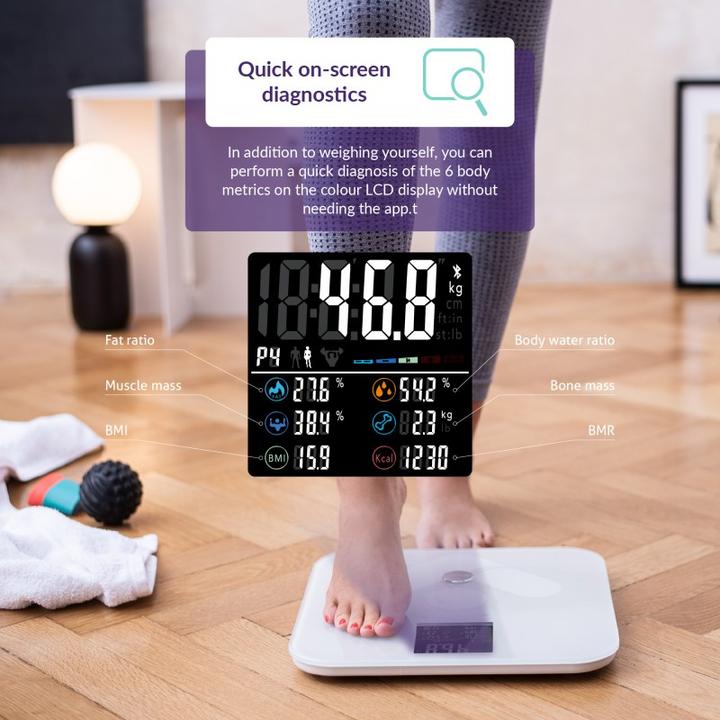 Produktbild Truelife Personenwaage max. 180 kg FitScale W7 BT white retail (180 kg)