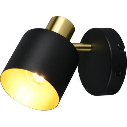 Trio, Applique + Plafoniera, 868870180 Eva E14 Strahler Schwarz-Gold (E14)