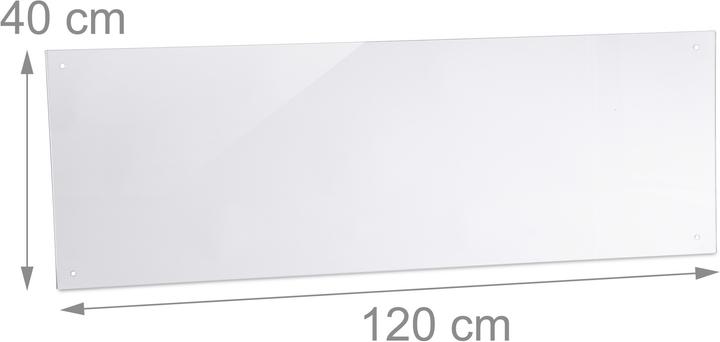 Actual product image Relaxdays Kitchen Splashback Panel, Safety Glass