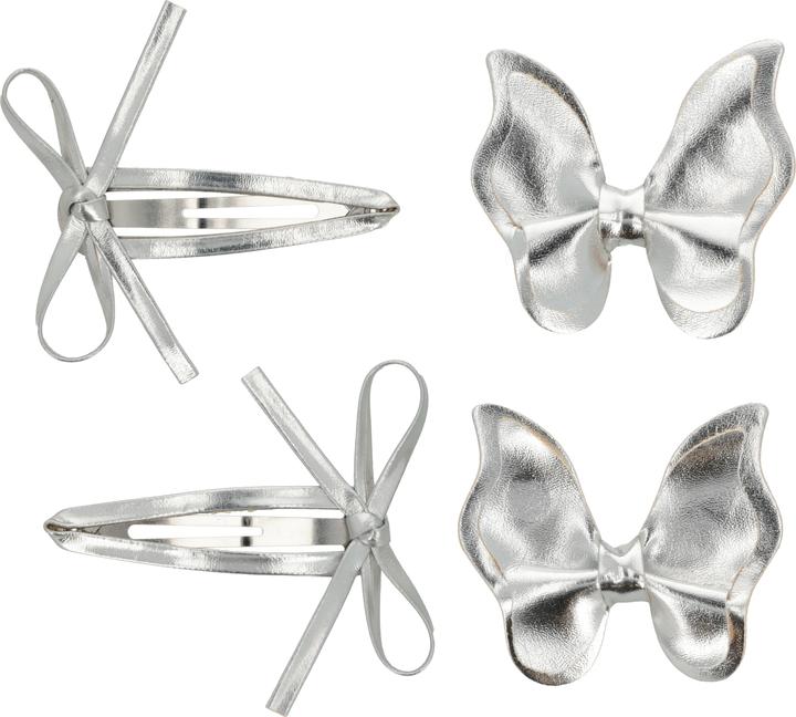 Actual product image Trisa Fashion Schmetterling auf Clip & Click clack silber 4 Stk. (4 pcs.)