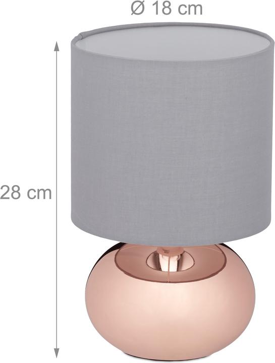 Image du produit Relaxdays Lampe chevet tactile, réglable (E14)