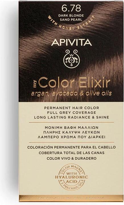 Actual product image Apivita My Color Elixir Permanent Hair Color with Argan, Avocado, and Olive Oils 50ml (Colour10)