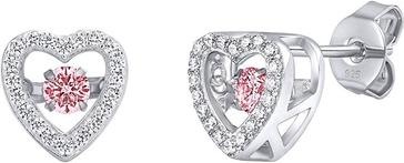 Produktbild Silvego Azalea silver earrings with pink dancing Brilliance Zirconia MW02035EP