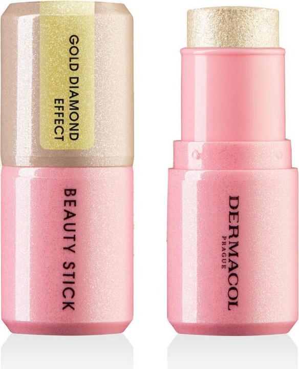 Dermacol - Diamond-effect highlighter stick (Beauty Stick) 7 g - Shade: 1 ROSEGOLD GLOW EFFECT (1 ROSE GOLD GLOW EFFECT, Highlighter)