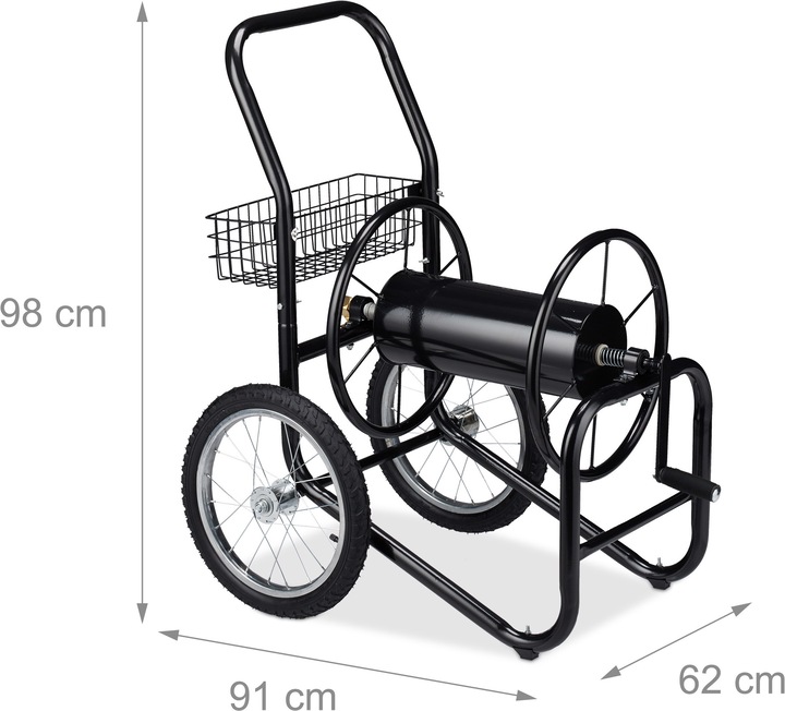 Immagine prodotto Relaxdays Carrello Avvolgitubo, con 2 Ruote (90 m)