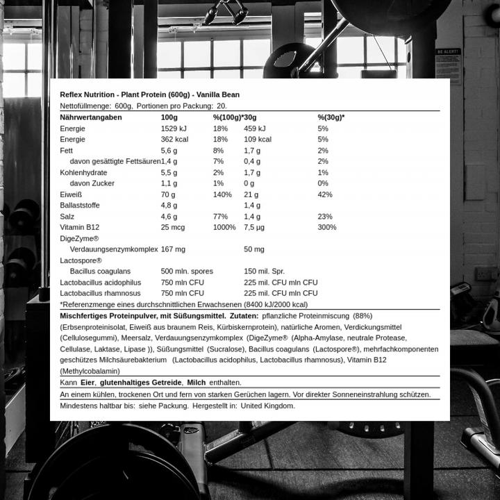 Actual product image Reflex Nutrition Plant Protein (Vanilla bean, 1 pcs., 630 g)