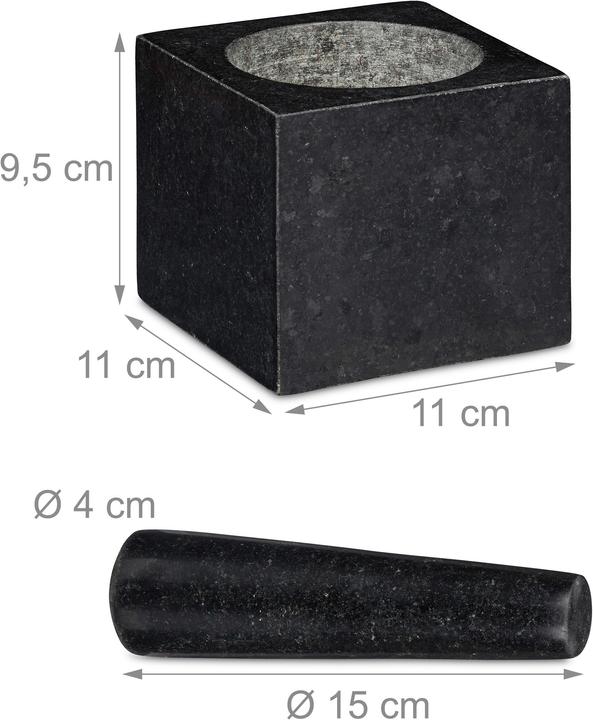 Image du produit Relaxdays Mortier avec pilon, carré