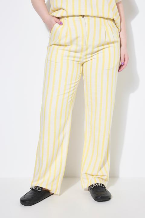 Actual product image Studio Untold Striped Linen Look Comfort Waist Pants (50)
