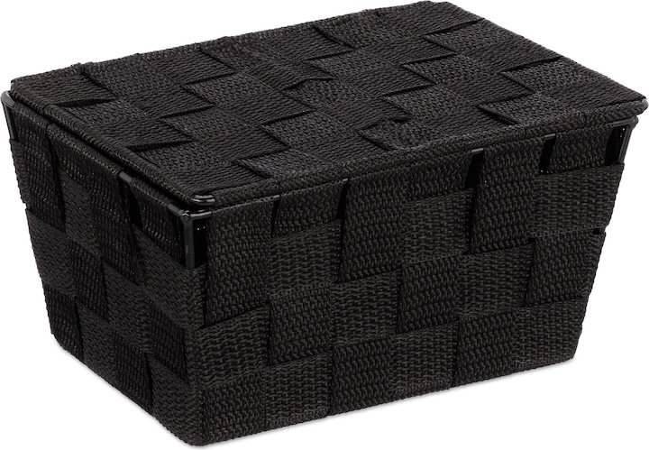 Actual product image Relaxdays Storage Basket, Lidded (1 x, 19.5 x 14.5 x 10.5 cm)