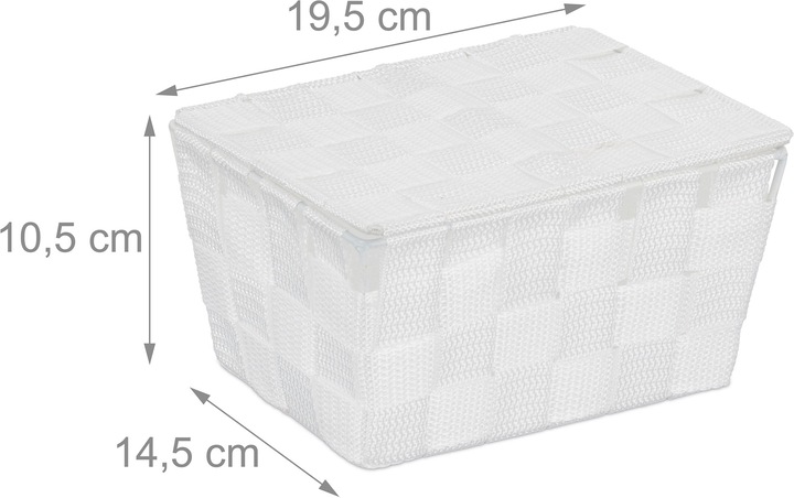 Produktbild Relaxdays Aufbewahrungskorb (1 x, 19.5 x 14.5 x 10.5 cm)
