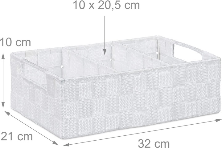 Immagine prodotto Relaxdays Contenitore, scomparti (1 x, 32 x 21 x 10 cm)