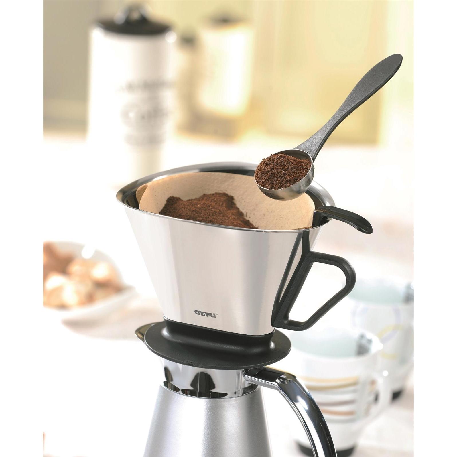 Thumbnail - GEFU Angelo, Kaffeebereiter, Silber, Schwarz