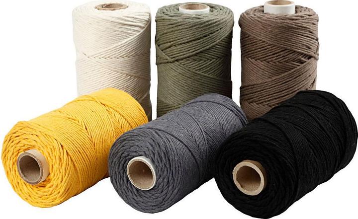 Natural white, Black, Moss green, Yellow, Grey, Brown