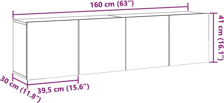 Produktbild vidaXL TV-Schrank (80 x 30 x 41 cm)