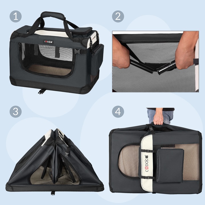 Produktbild Cadoca Hundetransportbox (Hund, Faltbar, Atmungsaktiv)