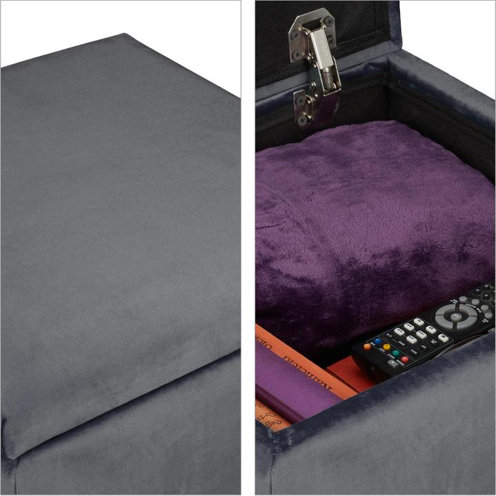 Image du produit Relaxdays Tabouret velours