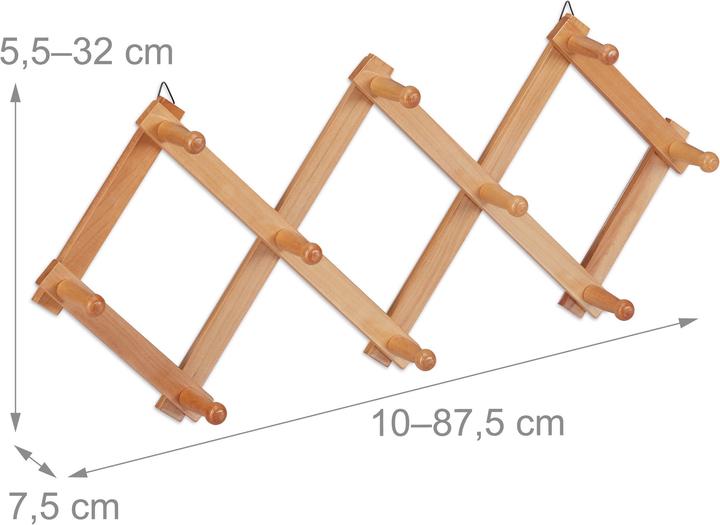 Actual product image Relaxdays Wandgarderobe