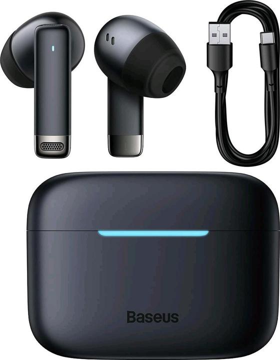 Actual product image Baseus Bowie E9 TWS earphones (black) (5 h, Wireless)