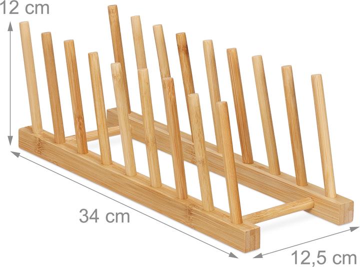 Actual product image Relaxdays Plate stand bamboo