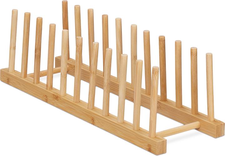 Actual product image Relaxdays Plate stand bamboo