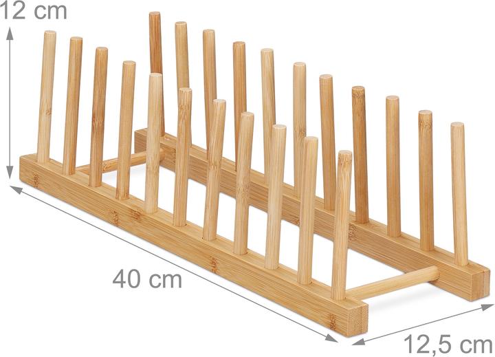 Actual product image Relaxdays Plate stand bamboo
