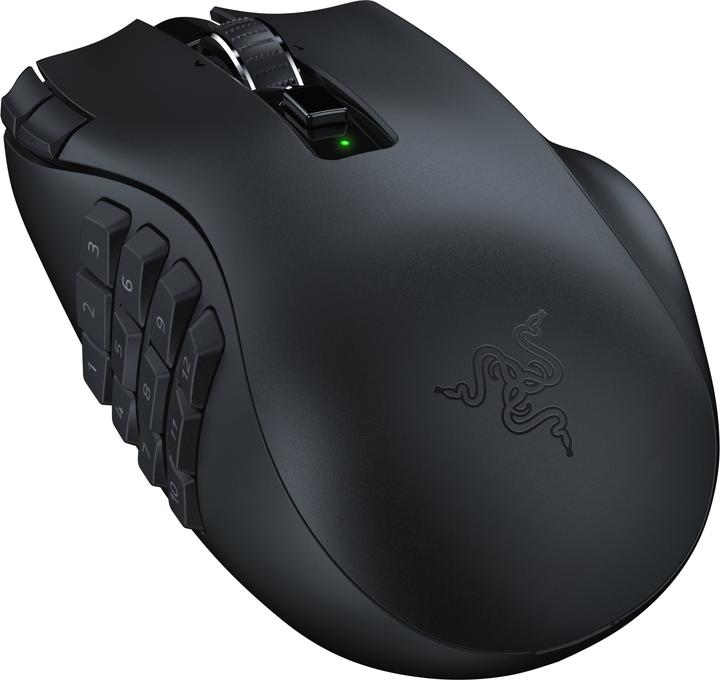 Produktbild Razer Naga V2 HyperSpeed für Spiele, 2,4 GHz, Bluetooth, Kabellos, Schwarz (Kabellos)