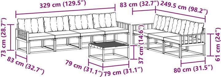 Produktbild vidaXL Outdoor-Sofa