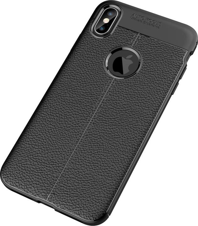 Produktbild Screenguard Apple iPhone XS Max Hülle Leather Design TPU Cover (Apple iPhone XS Max)