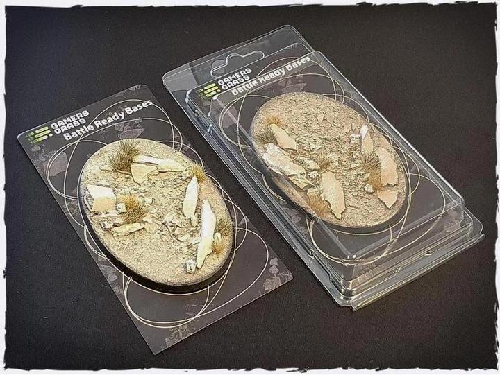 Gamers Grass GGB-ASO105 - Kampffertige Basen - Trockene Steppe, 105 mm, oval (1 Stück)