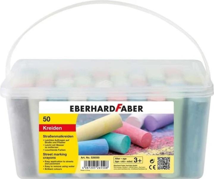 EberhardFaber Strassenmalkreide Eimer (Mehrfarbig, 50 x)
