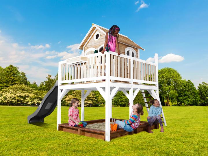 Image du produit Axi Liam Playhouse Marron/Blanc - Diapositive grise