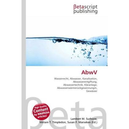 AbwV, Fachbücher von Lambert M. Surhone, Miriam T. Timpledon, Susan F. Marseken