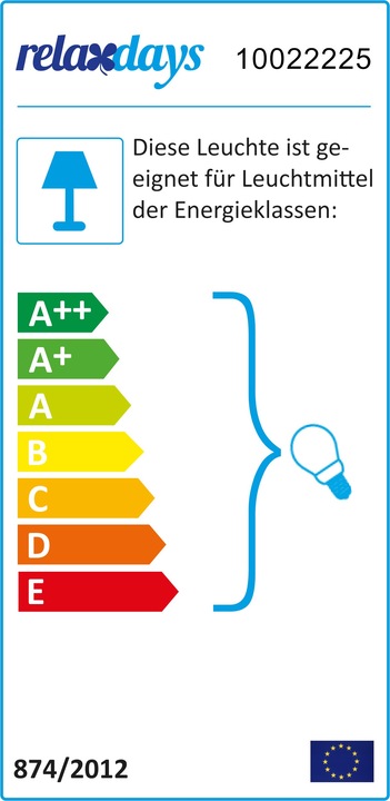 Energie-Label Relaxdays Klemmspot (E14)
