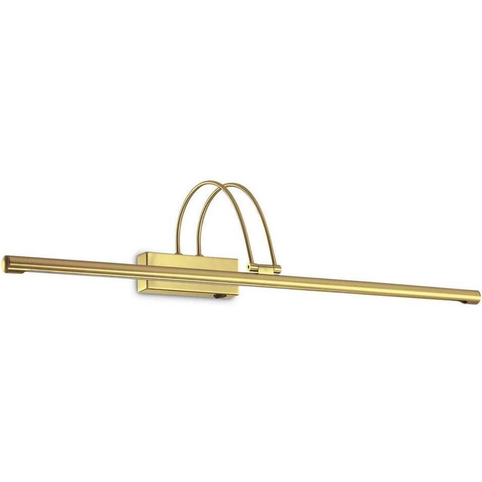 Ideal lux, Wandleuchte + Deckenleuchte, BOW LED Wandleuchte 8W Messing warmweiss 121130 (980 lm)