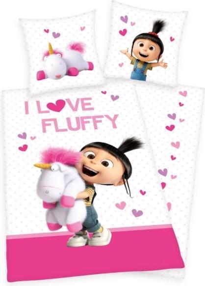 Image du produit MCU Minions I Love Fluffy Licorne linge de lit - 100 % coton