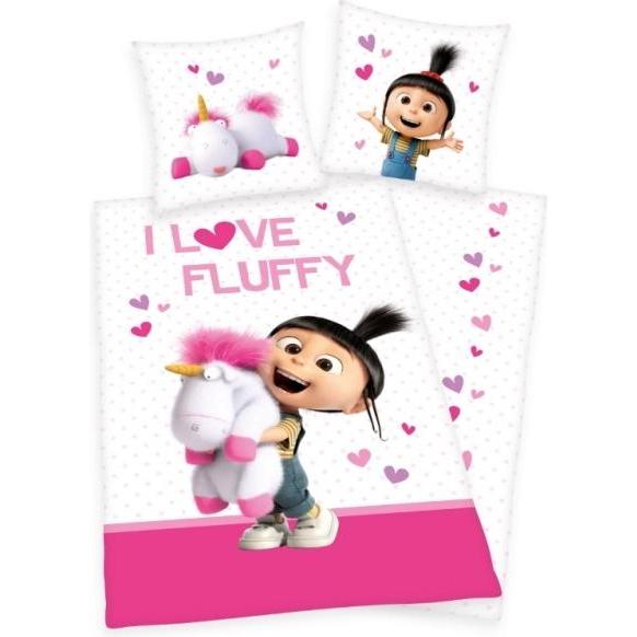 MCU, Kinderbettwäsche, Minions I Love Fluffy Einhorn