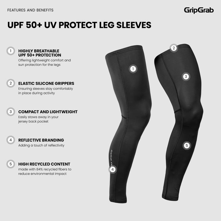 Actual product image GripGrab UPF 50+ UV Protect Leg Sleeves (M)