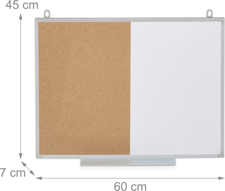 Actual product image Relaxdays combination board (Bulletin board, 60 x 7 x 45 cm)