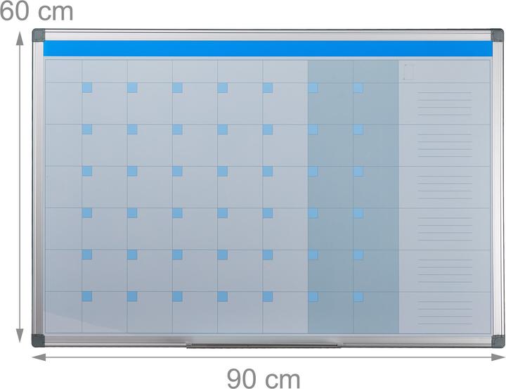 Actual product image Relaxdays Whiteboard planner (90 x 5 x 60 cm)