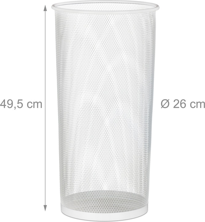 Immagine prodotto Relaxdays Portaombrelli bianco (26 x 26 x 49,5 cm)